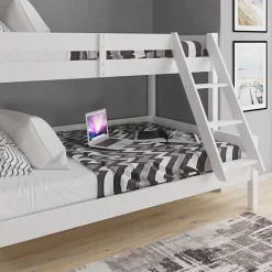 Vitalispa® Vitalispa Lit superposé Blanc 120x200 / 80x200 cm*Enfant Lit Enfant