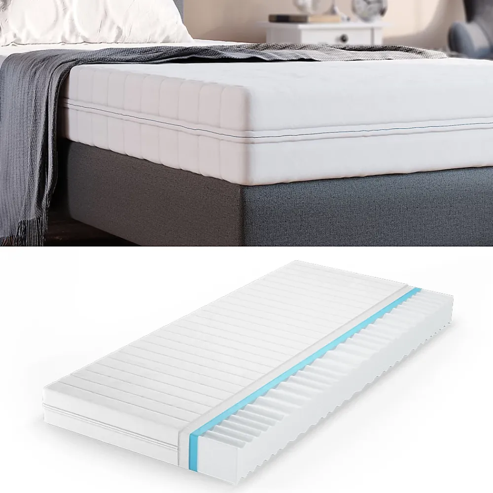 Vitalispa® Vitalispa Matelas en mousse froide Blanc 100x200cm H3 degré de dureté, 7 zones* Matelas