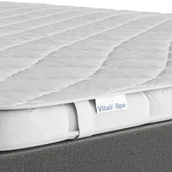 Vitalispa Protège-matelas Blanc 160x200cm Surpiqûre><noscript><img width=