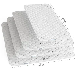 Vitalispa® Vitalispa Protège-matelas Blanc 180x200cm Surpiqûre* Surmatelas