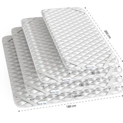 Vitalispa Protège-matelas Blanc 90x200cm lavable jusquà 60C adapté au sèche-linge><noscript><img width=
