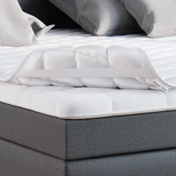 Vitalispa Protège-matelas Blanc 90x200cm lavable jusquà 60C adapté au sèche-linge><noscript><img width=