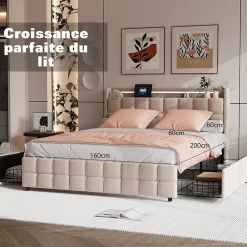 Fortuna lai 140X200 Parure de lit 4 pièces, lit double, grand lit, 1 housse de couette, 1 drap-housse et 2 taies d'oreiller,rose* Lit Coffre